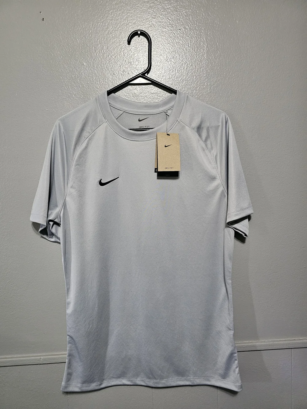 NWT Nike Dri-FIT Park VIII Shirt Mens Medium Grey Short Sleeve Training Jersey T